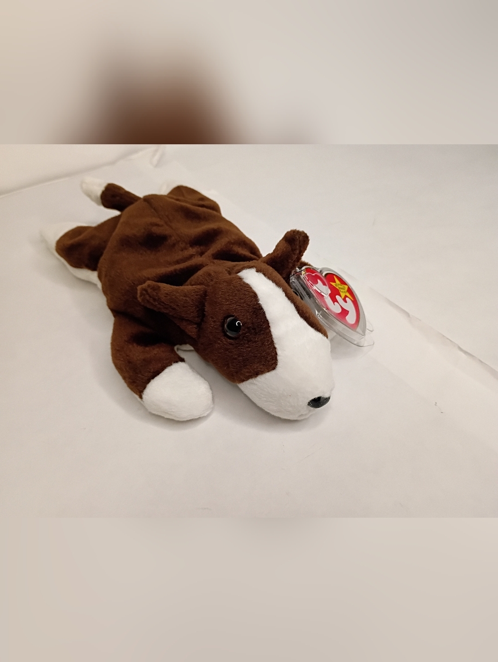 Ty Beanie Babies Brown & White Plush Dog